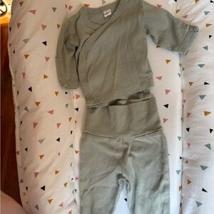 Colored Organics Sage Green Kids Matching Set